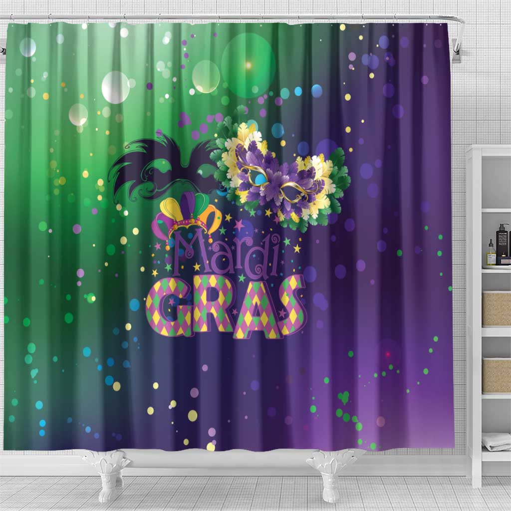 Mardi Gras Masquerade Mask Shower Curtain NOLA Vibe - Wonder Print Shop