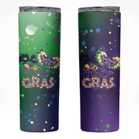 Mardi Gras Masquerade Mask Skinny Tumbler NOLA Vibe - Wonder Print Shop