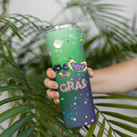 Mardi Gras Masquerade Mask Skinny Tumbler NOLA Vibe - Wonder Print Shop