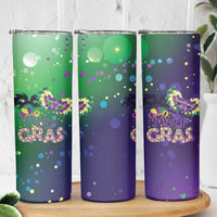 Mardi Gras Masquerade Mask Skinny Tumbler NOLA Vibe - Wonder Print Shop