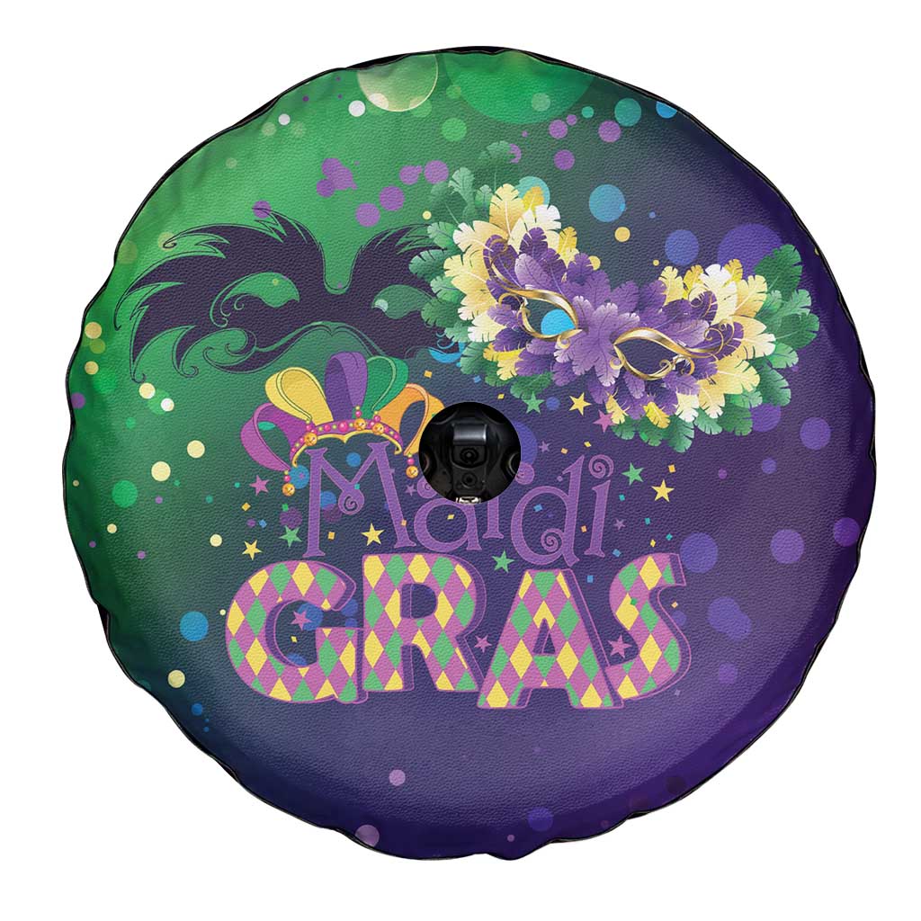 Mardi Gras Masquerade Mask Spare Tire Cover NOLA Vibe - Wonder Print Shop