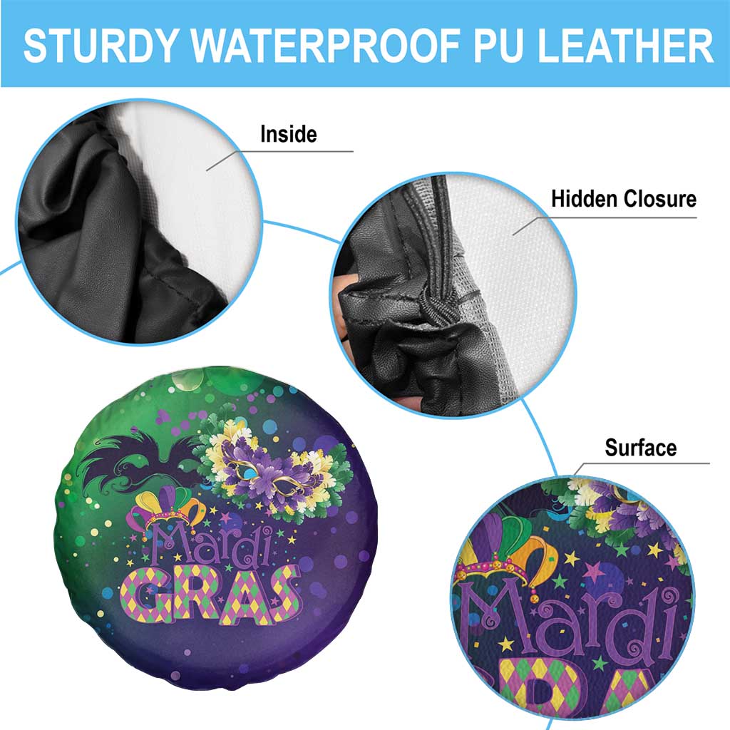 Mardi Gras Masquerade Mask Spare Tire Cover NOLA Vibe - Wonder Print Shop