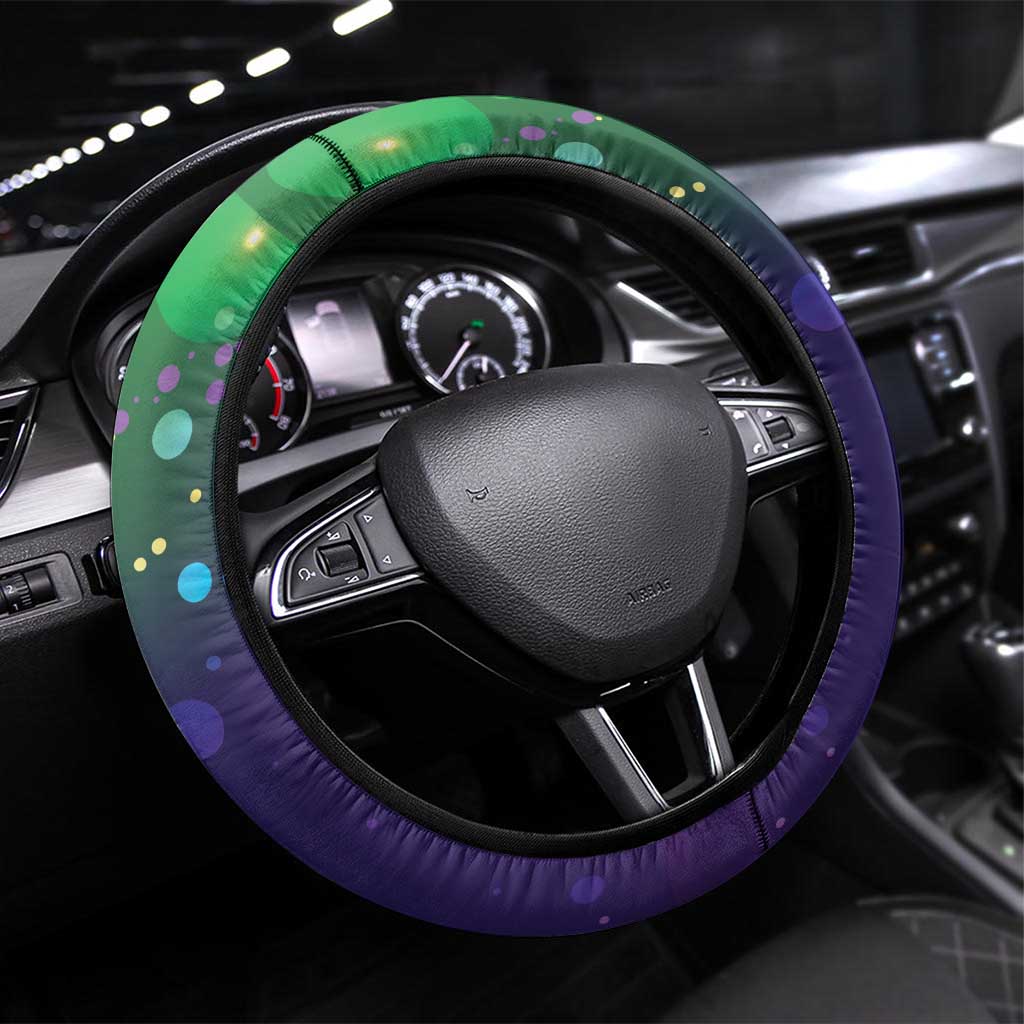 Mardi Gras Masquerade Mask Steering Wheel Cover NOLA Vibe - Wonder Print Shop