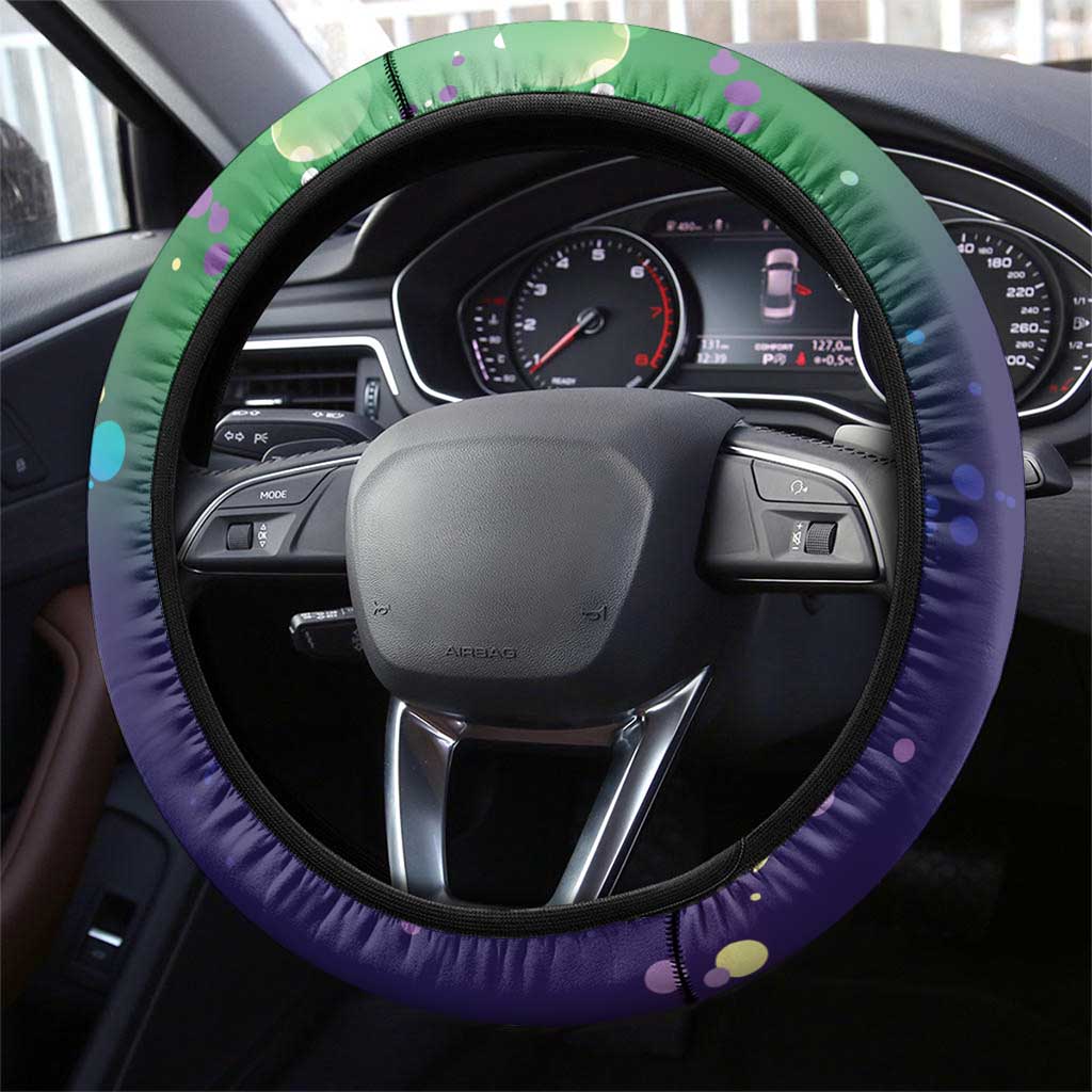 Mardi Gras Masquerade Mask Steering Wheel Cover NOLA Vibe - Wonder Print Shop