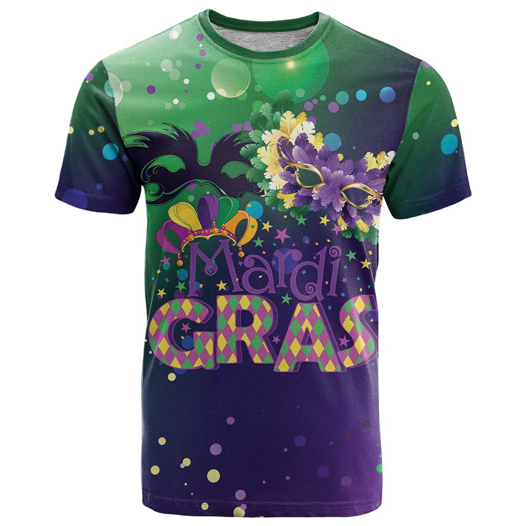 Mardi Gras Masquerade Mask T Shirt NOLA Vibe - Wonder Print Shop