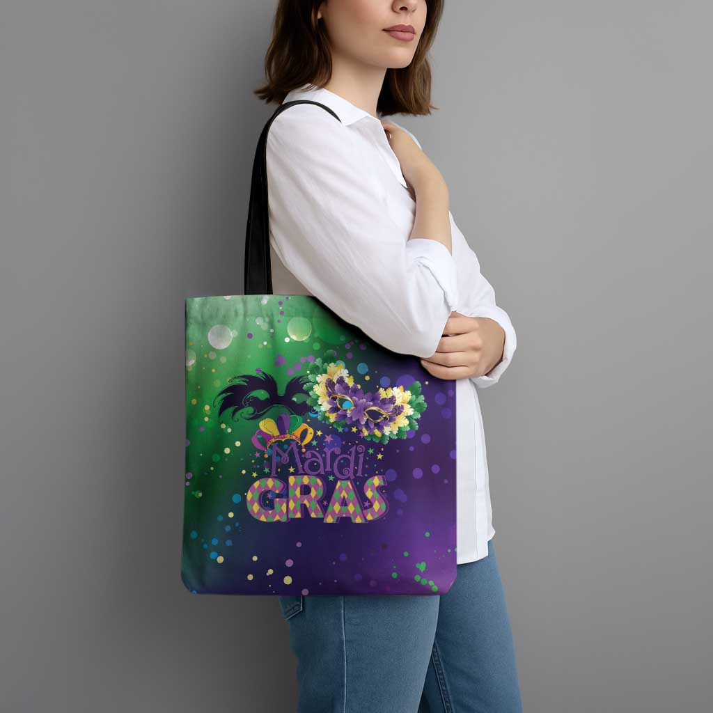 Mardi Gras Masquerade Mask Tote Bag NOLA Vibe - Wonder Print Shop