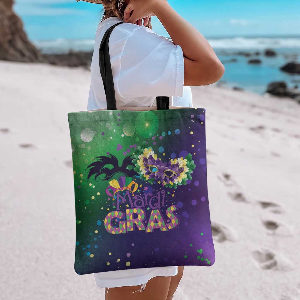Mardi Gras Masquerade Mask Tote Bag NOLA Vibe - Wonder Print Shop