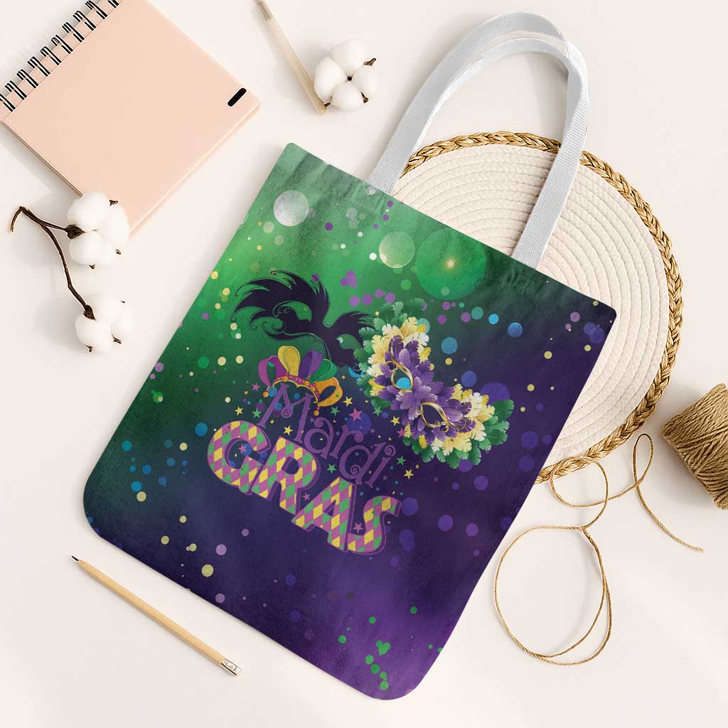 Mardi Gras Masquerade Mask Tote Bag NOLA Vibe - Wonder Print Shop