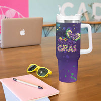 Mardi Gras Masquerade Mask Tumbler With Handle NOLA Vibe - Wonder Print Shop