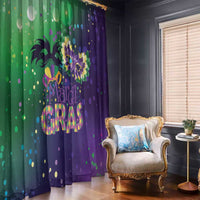 Mardi Gras Masquerade Mask Window Curtain NOLA Vibe - Wonder Print Shop