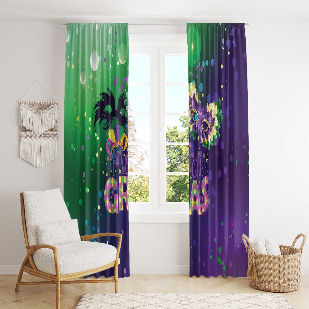 Mardi Gras Masquerade Mask Window Curtain NOLA Vibe - Wonder Print Shop