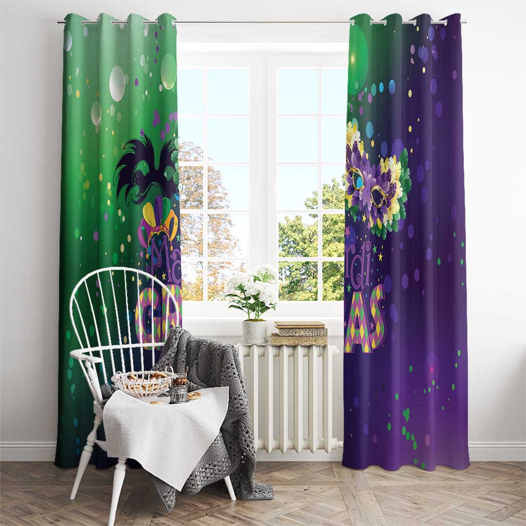 Mardi Gras Masquerade Mask Window Curtain NOLA Vibe - Wonder Print Shop