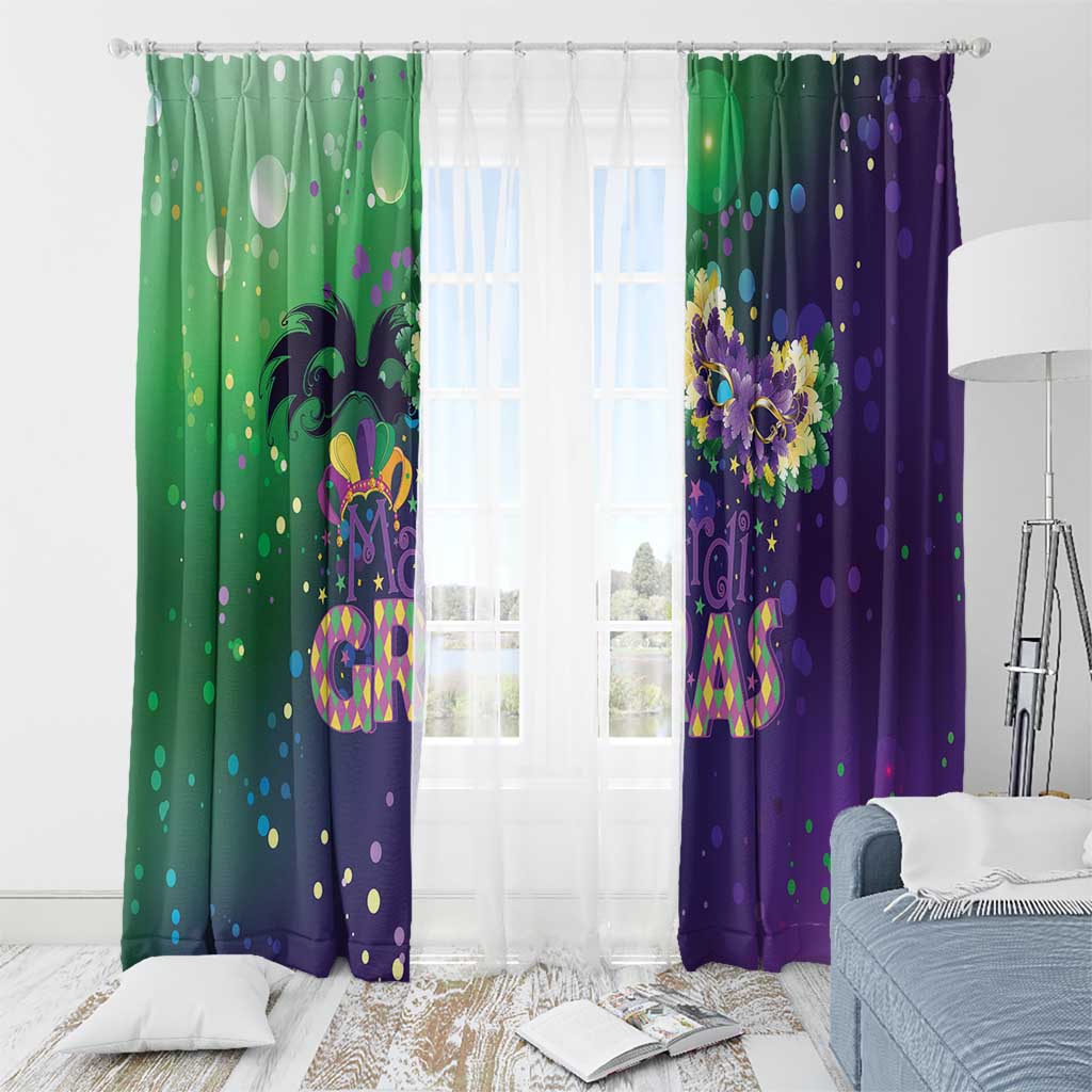 Mardi Gras Masquerade Mask Window Curtain NOLA Vibe - Wonder Print Shop