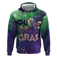 Mardi Gras Masquerade Mask Zip Hoodie NOLA Vibe - Wonder Print Shop
