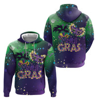 Mardi Gras Masquerade Mask Zip Hoodie NOLA Vibe - Wonder Print Shop