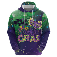 Mardi Gras Masquerade Mask Zip Hoodie NOLA Vibe - Wonder Print Shop