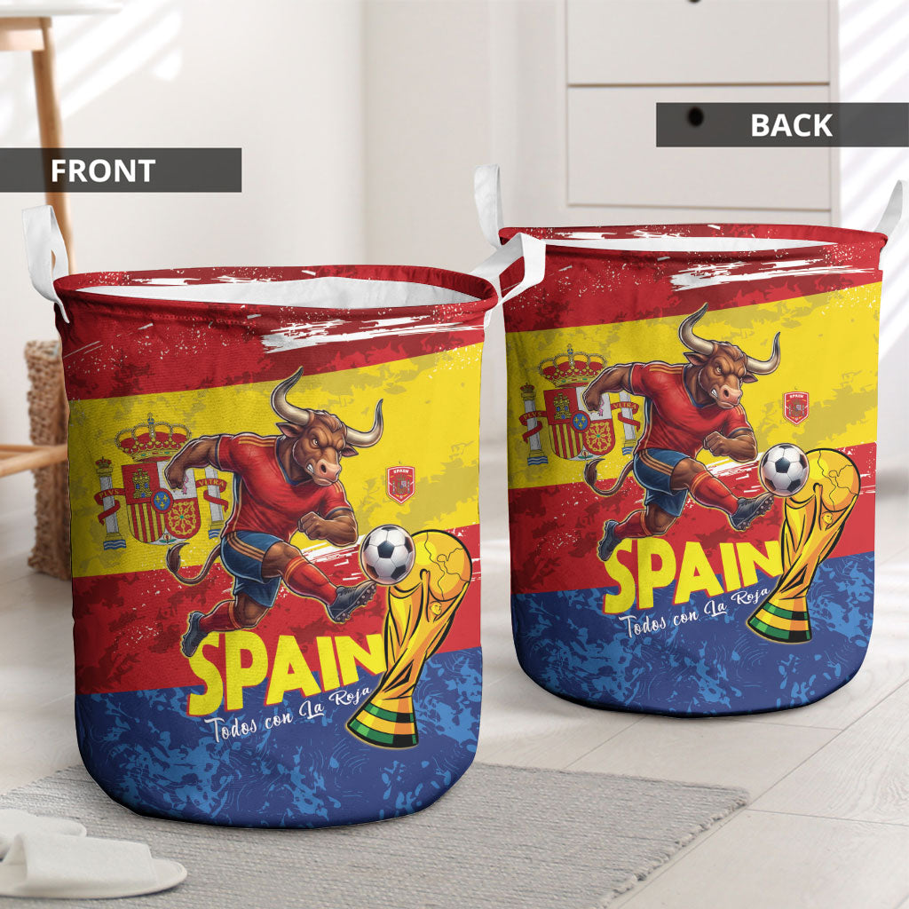 Spain National Football Laundry Basket Spanish Bull Trophy Todos con La Roja