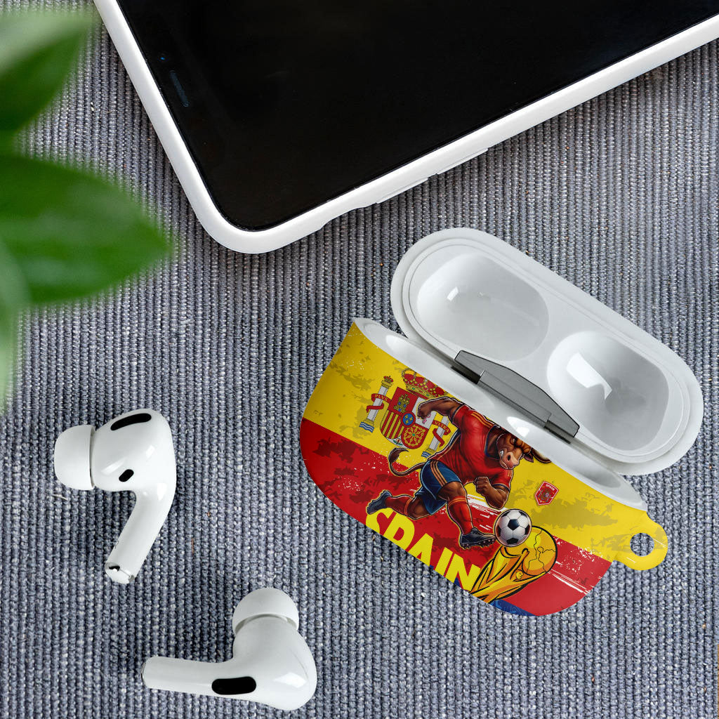 Spain National Football AirPods Case Spanish Bull Trophy Todos con La Roja