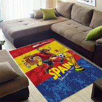 Spain National Football Area Rug Spanish Bull Trophy Todos con La Roja