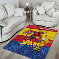Spain National Football Area Rug Spanish Bull Trophy Todos con La Roja