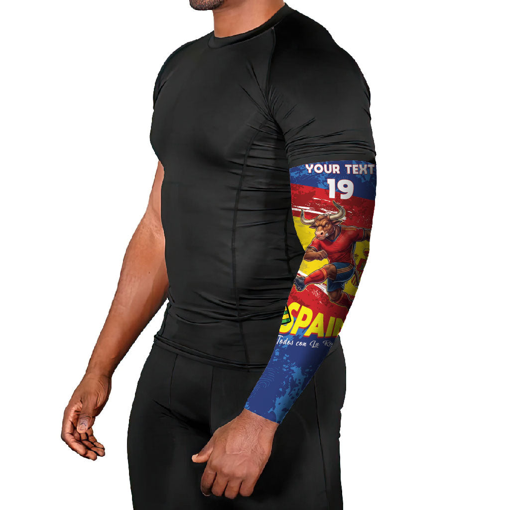 Spain National Football Custom Arm Sleeves Spanish Bull Trophy Todos con La Roja