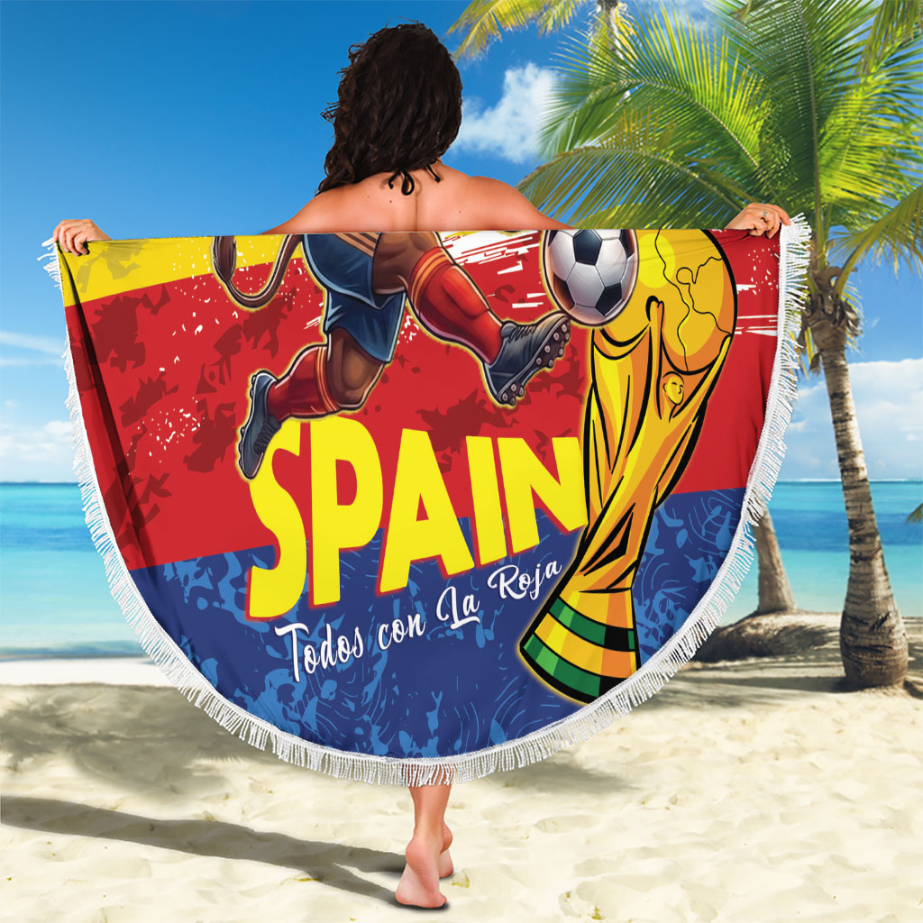 Spain National Football Beach Blanket Spanish Bull Trophy Todos con La Roja