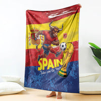 Spain National Football Blanket Spanish Bull Trophy Todos con La Roja