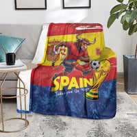 Spain National Football Blanket Spanish Bull Trophy Todos con La Roja