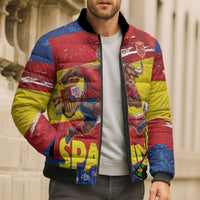 Spain National Football Custom Bomber Puffer Jacket Spanish Bull Trophy Todos con La Roja