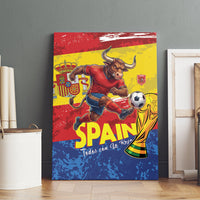 Spain National Football Canvas Wall Art Spanish Bull Trophy Todos con La Roja