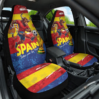 Spain National Football Car Seat Cover Spanish Bull Trophy Todos con La Roja