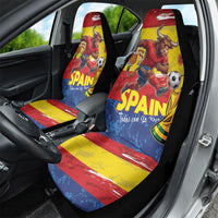 Spain National Football Car Seat Cover Spanish Bull Trophy Todos con La Roja