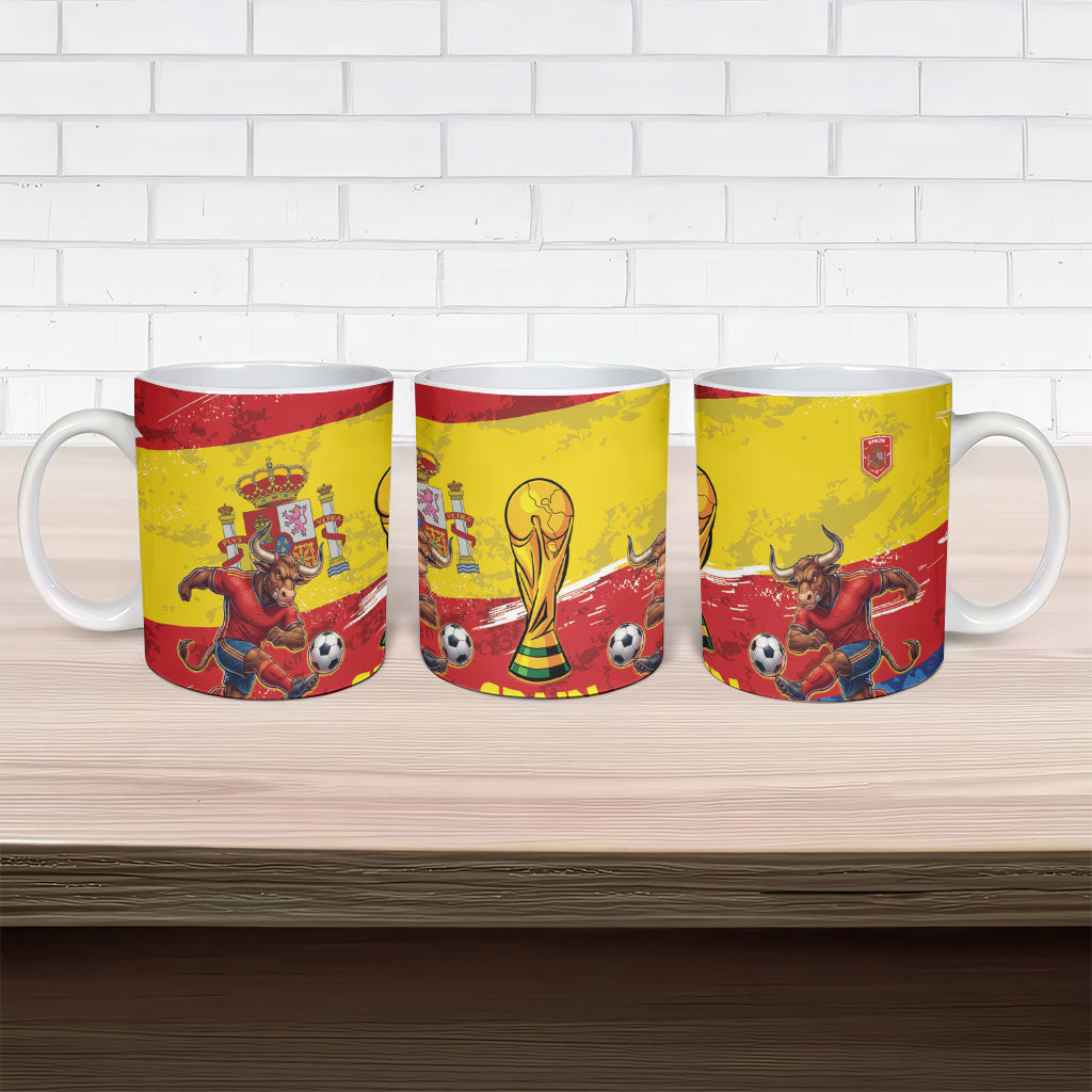Spain National Football Ceramic Mug Spanish Bull Trophy Todos con La Roja