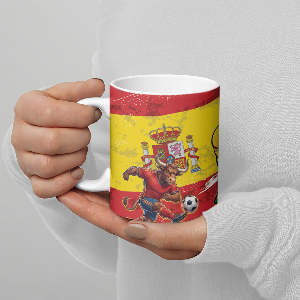 Spain National Football Ceramic Mug Spanish Bull Trophy Todos con La Roja