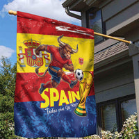 Spain National Football Garden Flag Spanish Bull Trophy Todos con La Roja