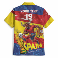 Spain National Football Custom Hawaiian Shirt Spanish Bull Trophy Todos con La Roja