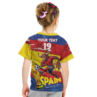 Spain National Football Custom Kid T Shirt Spanish Bull Trophy Todos con La Roja