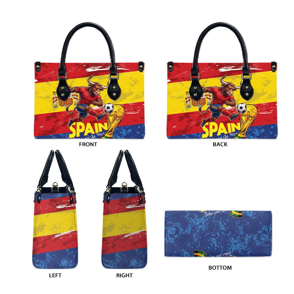 Spain National Football Leather Bag Spanish Bull Trophy Todos con La Roja