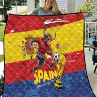 Spain National Football Quilt Spanish Bull Trophy Todos con La Roja