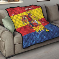 Spain National Football Quilt Spanish Bull Trophy Todos con La Roja