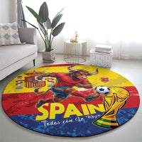 Spain National Football Round Carpet Spanish Bull Trophy Todos con La Roja