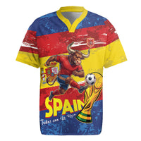 Spain National Football Custom Rugby Jersey Spanish Bull Trophy Todos con La Roja