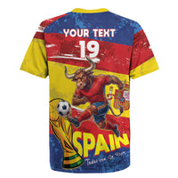 Spain National Football Custom Rugby Jersey Spanish Bull Trophy Todos con La Roja
