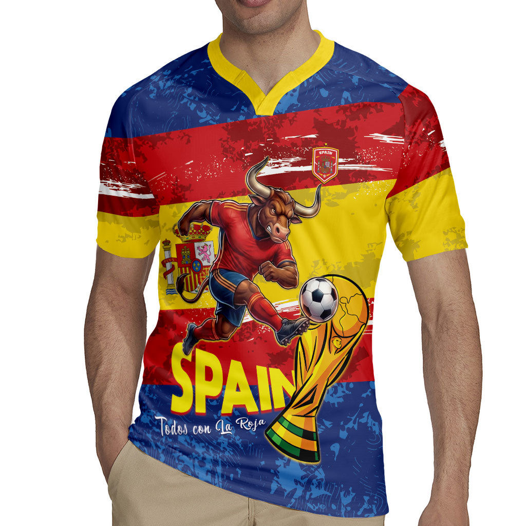 Spain National Football Custom Rugby Jersey Spanish Bull Trophy Todos con La Roja