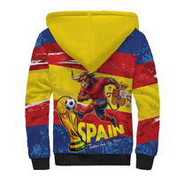 Spain National Football Custom Sherpa Hoodie Spanish Bull Trophy Todos con La Roja