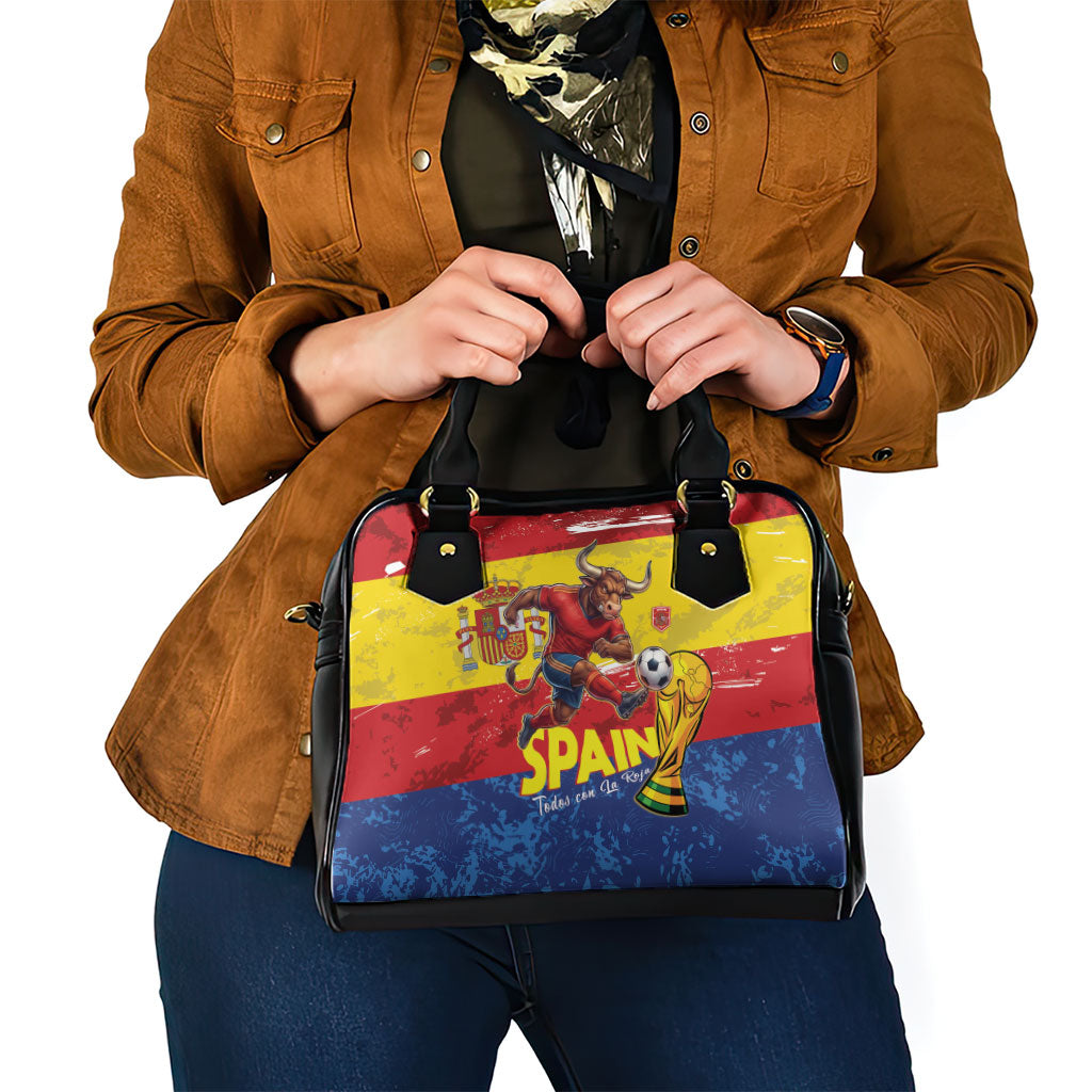 Spain National Football Shoulder Handbag Spanish Bull Trophy Todos con La Roja