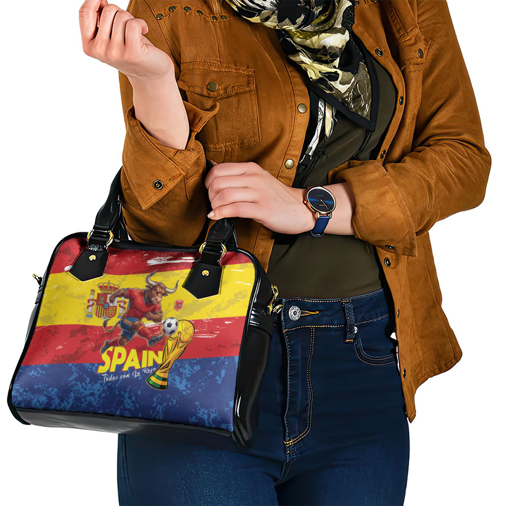Spain National Football Shoulder Handbag Spanish Bull Trophy Todos con La Roja