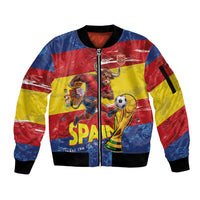 Spain National Football Custom Sleeve Zip Bomber Jacket Spanish Bull Trophy Todos con La Roja