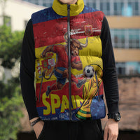 Spain National Football Custom Sleeveless Puffer Jacket Spanish Bull Trophy Todos con La Roja
