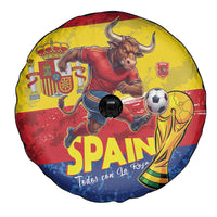 Spain National Football Spare Tire Cover Spanish Bull Trophy Todos con La Roja